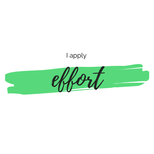I apply effort